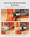 VEVOR Thickness Planer, Two-Blade, 13-Inch Width Worktable Power Benchtop Planer, 1800W 23500 RPM Powerful Motor, Dual Rollers, Over Protection, Single Speed Woodworking, for Hard & Soft Wood Material