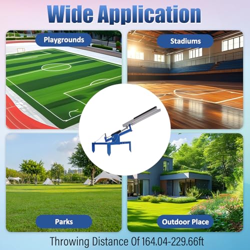 RustyVioum Manual Clay Pigeon Thrower Clay Pigeon Trap Launcher Thrower Machine with Foot Holder Adjustable Angle 229.66 feet Skeet Launcher Machine for Shooting Practice and Target Training - Thumbnail 6
