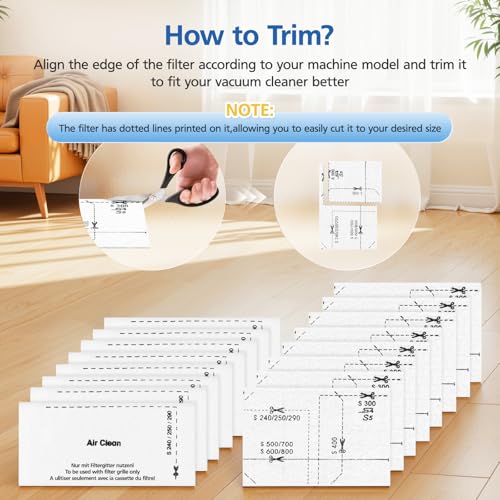 Image of 8 Pack AirClean Filters & Motor Protection Filters Compatible with Miele Classic C1, Compact C1 /C2, Complete C1 /C2 /C3, and S Series S241,S227,S240,S270,S290,S300i,S400,S500,S700,S2,S4,S5,S6,S8 Vacuums