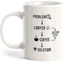 Lawyer Coffee Problem Solution 11oz Ceramic Coffee Mug | For Attorneys and Legal Students