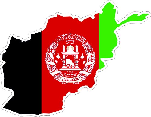 Akachafactory Autocollant Sticker adhesif Voiture Vinyle Drapeau Carte Afghanistan