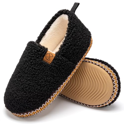 House Slippers for Women Winter Warm House Shoes with Memory Foam Indoor Fuzzy Comfort Anti-Skid Soft Loafer Shoes