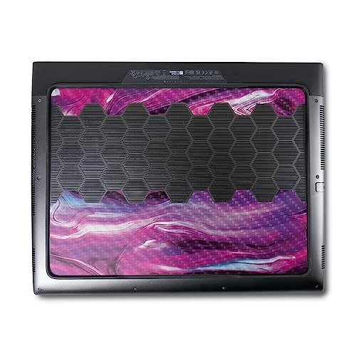 Image of MightySkins Carbon Fiber Skin Compatible with Alienware M18 R1 (2023) Full Wrap Kit - Pink Melt | Protective, Durable Textured Carbon Fiber Finish | Easy to Apply & Change Styles | Made in The USA