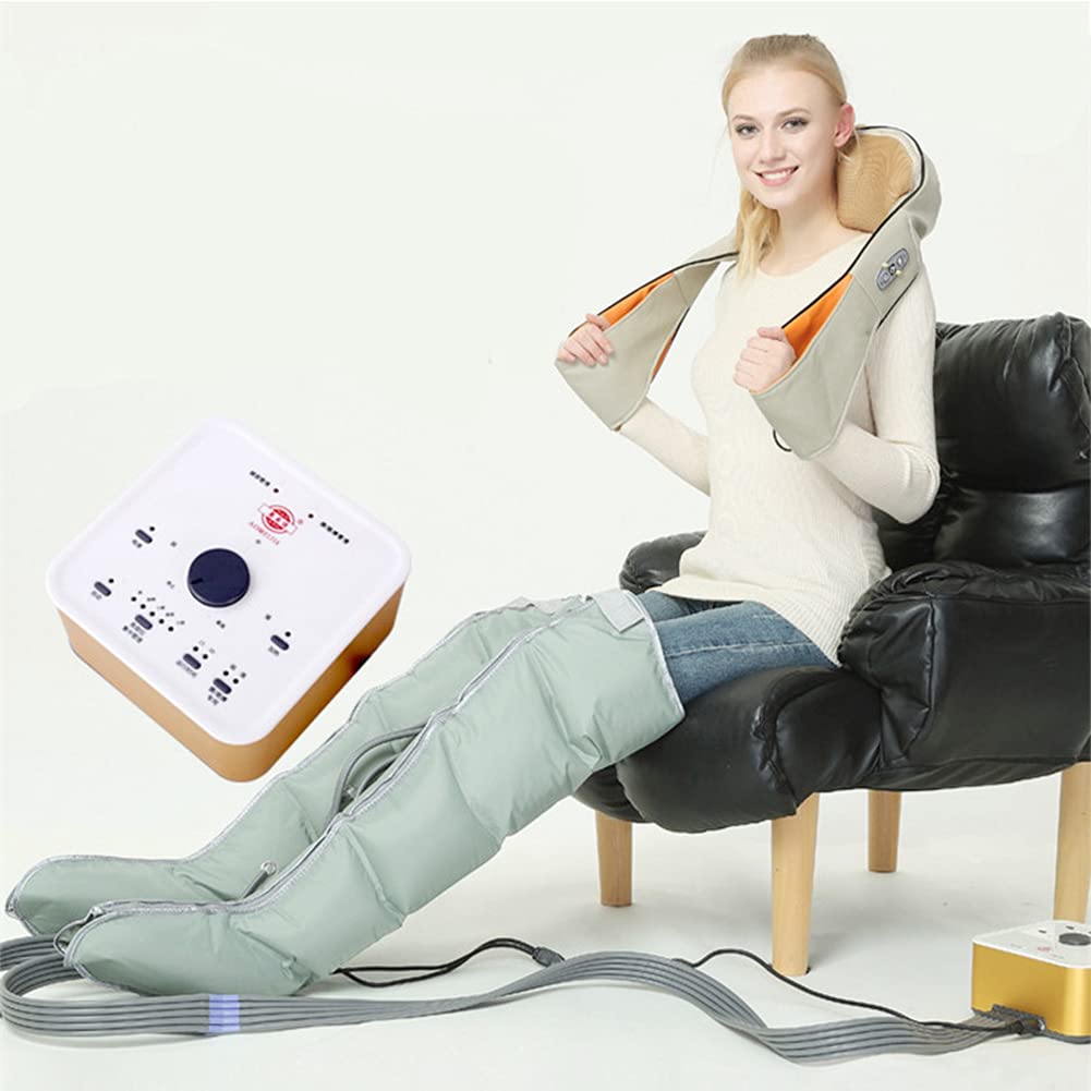 5 CavityLeg Massaggiatore a compressione d'aria per piede polpaccio Coscia Aggiornamento Avvolgimenti per gambe Circolazione Massaggio Stivali Rilassamento Sollievo dal dolore per uso domestico