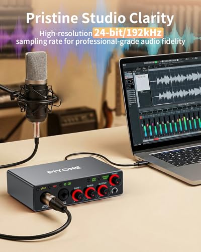 Image of Audio Interface, 2X2 24-bit /192kHz Interface for High-Fidelity, Studio Quality PC /Mac /iOS Recording, XLR /TRS Combo Input, Monitor Mix /Loopback Function, One-cable Setup(Alloy Grey)