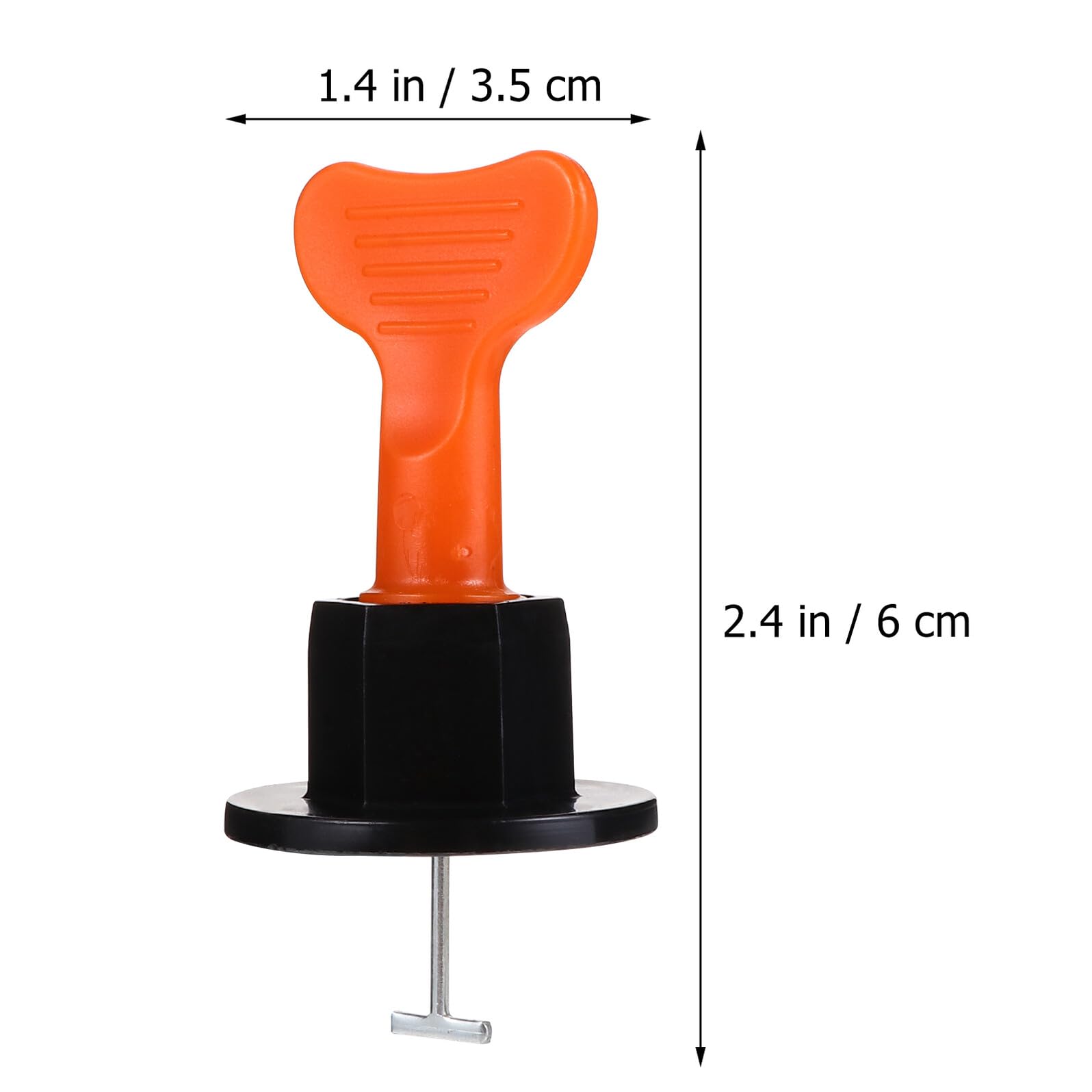 DOITOOL Système de Nivellement de Carrelage Kit 100 Pièces Réutilisable et Résistant à L'usure en Plastique Noir Réduit de Ponçage Accessoires pour Murs et Sols