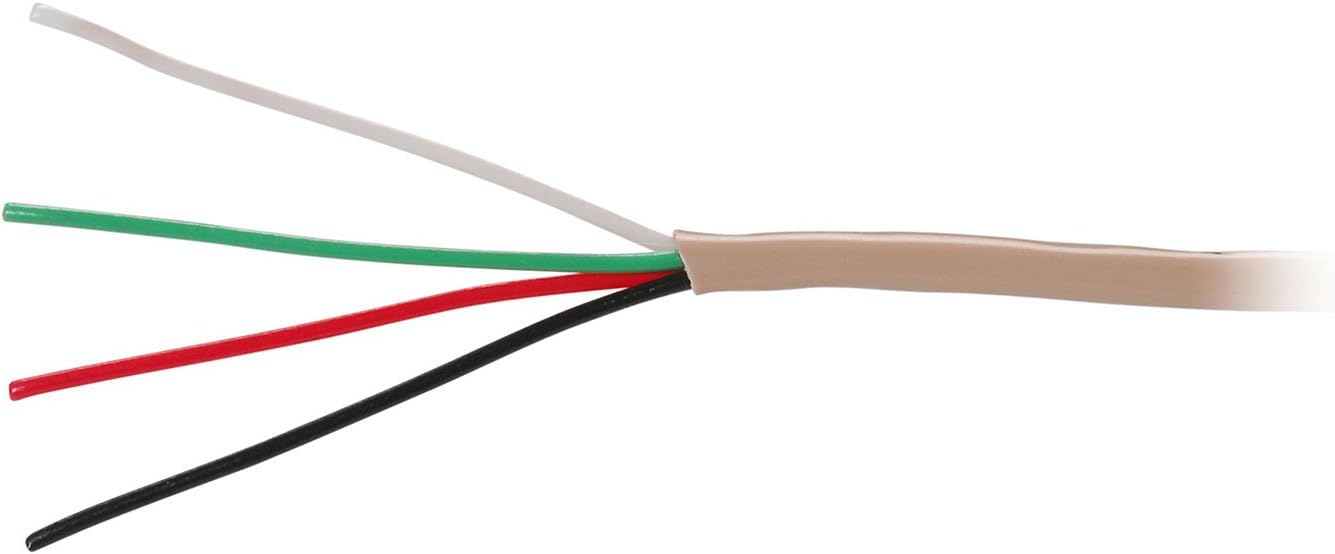 Parts Express Telephone Station Cable 100 ft. 4 Conductor R/G/W/B 22Ga.
