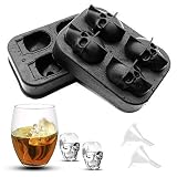 💀 【MATERIAL DE SILICONA DE GRADO ALIMENTARIO】 El molde de la bandeja de hielo está hecho de silicona de grado alimenticio sin bisfenol A. El molde de hielo de whisky ha pasado la certificación de seguridad para garantizar la protección del medio ambiente y sin fugas. Este molde de cubitos de hielo de calavera duradero no se romperá tan fácilmente como el molde de hielo de silicona de plástico.