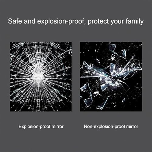 Modern Frameless Bathroom Mirror with LED Lights, Tri-Color Dimming, Touch Switch, Smart Decorative Mirror, Available Sizes: 35"-51" (Left Semicircle, 100x70cm)