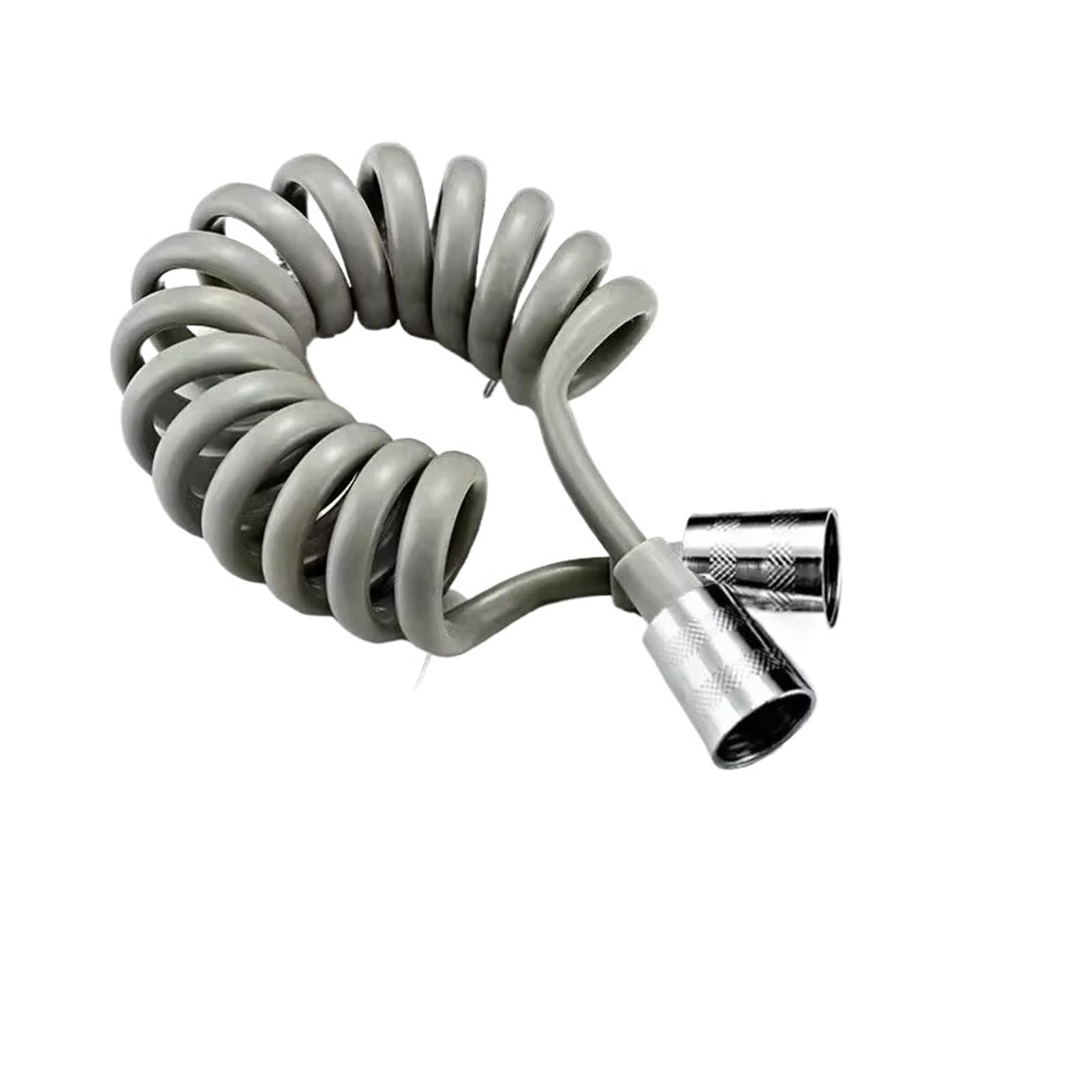 GUIPENG Universal Flexible Shower Hose with Spring Extension Hand Sprayer Pipe Connector for Bathroom Toilet Bidet - Durable Spring Tube(Grey 1.5M)