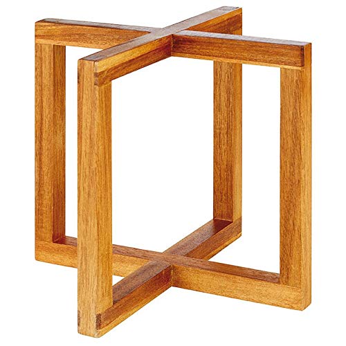 Presentoir en bois Paderno stand cm 20x20 h 17,5 acacia wood light brown