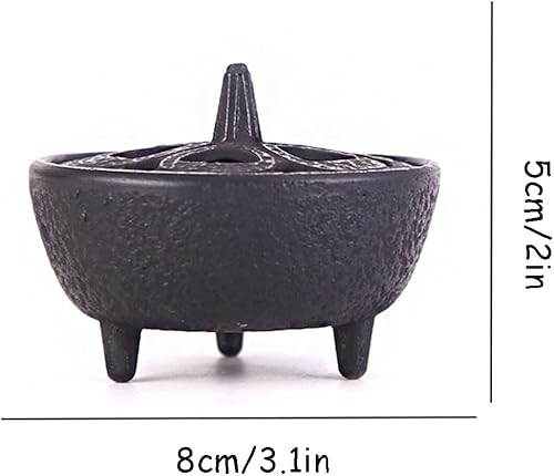 Miniatura 2 de Quemador de incienso de hierro fundido, juego de soporte para velas con soporte para varillas de incienso, ideal para manchas, quemar incienso, uso