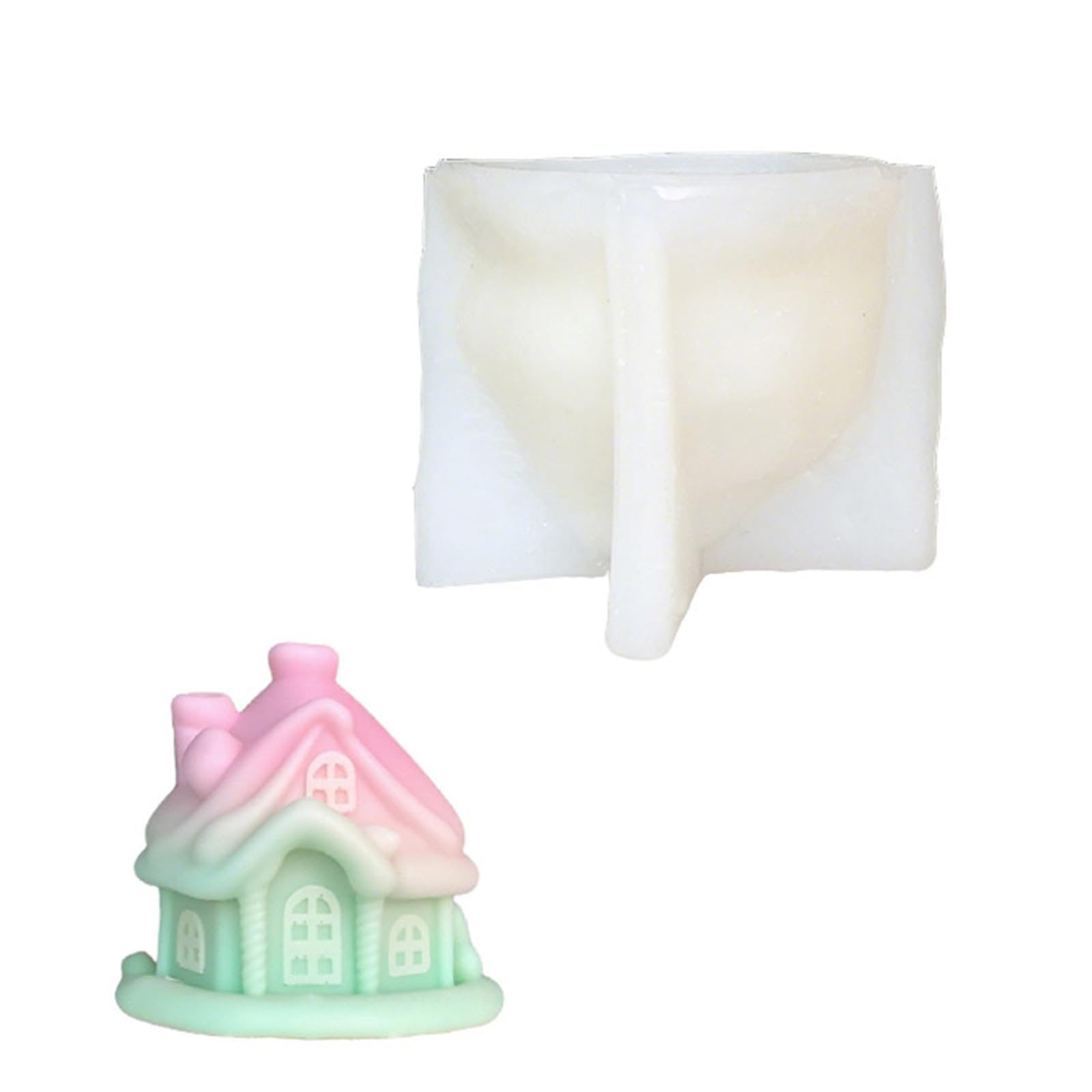 Shurhome Silicone House for Craft Casting Chocolate Soap House Shape Silicone