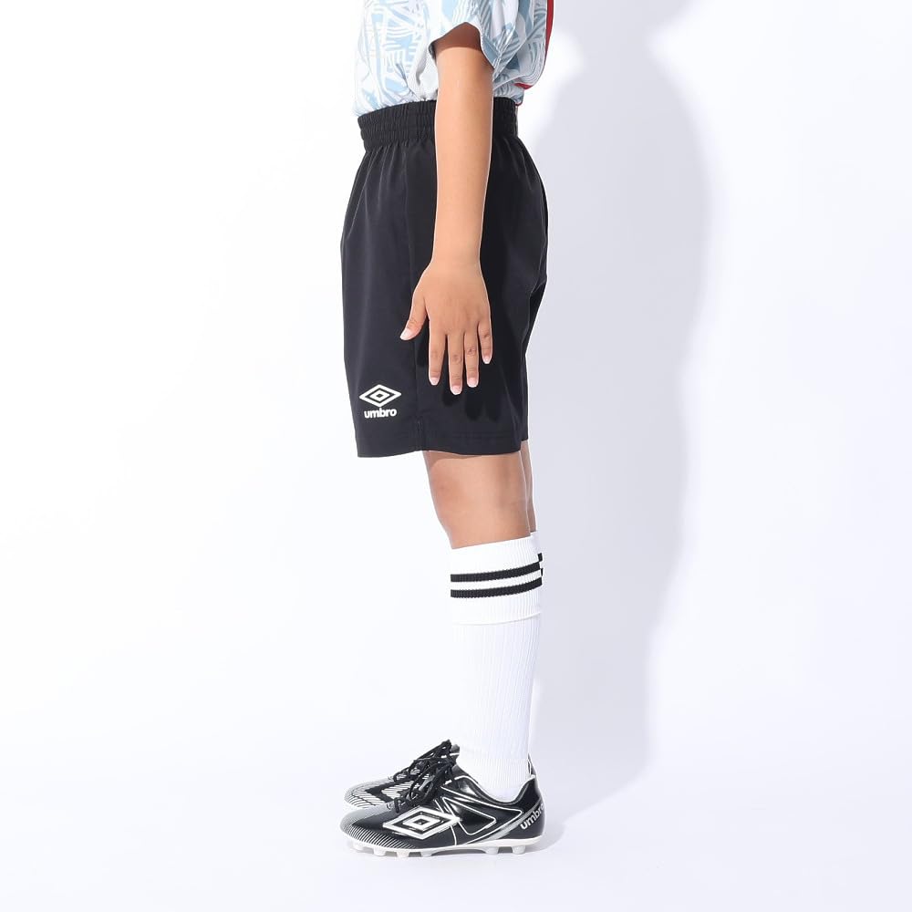 [アンブロ] ジュニア キッズ プラクティスパンツ ハーフパンツ サッカー フットサル ゲームパンツ 吸汗速乾 ストレッチ 男女兼用 子供 シンプル ワンポイント - 4