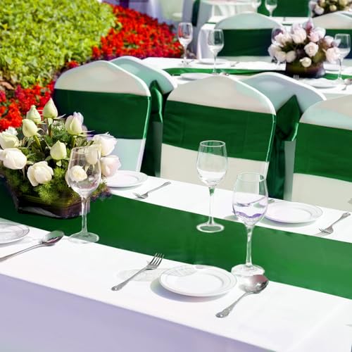 image for Bencailor Satin Table Runner Bulk 12 x 108 Inch Long Table Runners Bri