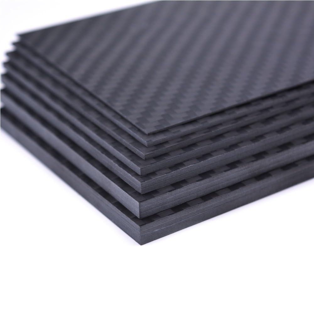 1 pannello in lamiera di carbonio puro 3K da 100 mm x 250 mm, pannello composito leggero for parti di elicotteri modello(3mm)
