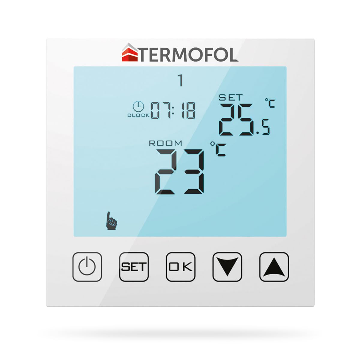 Termofol Riscaldamento Elettrico a Pavimento Set - Kit Riscaldamento con Termostato H1 Riscaldamento ausiliario Potenza 60W/m² - Superficie 1 m² Riscaldamento Elettrico a Pavimento