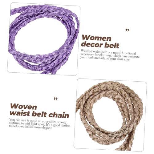 5pcs Woven Tassel Waist Belts for Women Casual Hand Knitted Skirt Belt Decorative Waist Rope in Multi Colors Lightweight and Accessories for Daily and Party Wear3