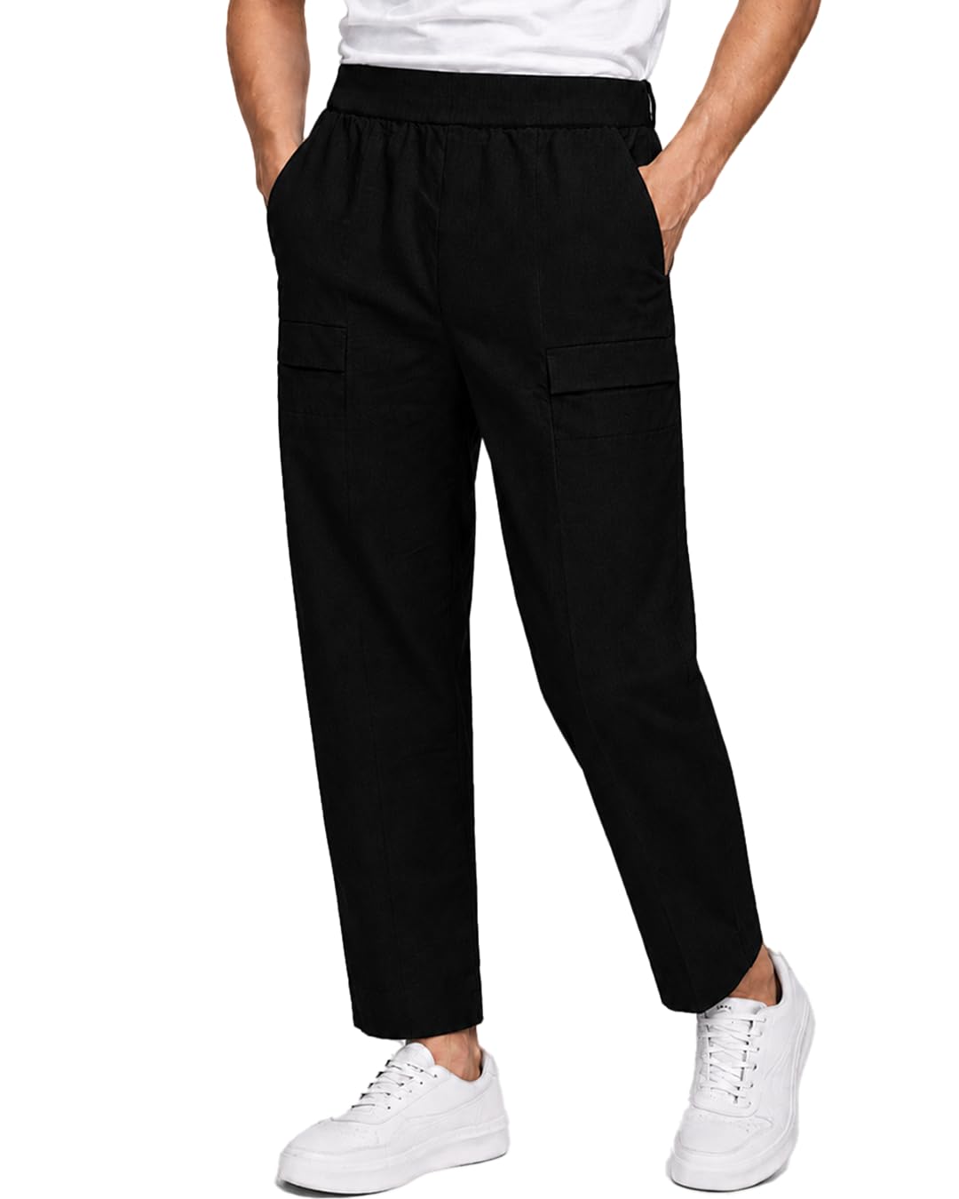 oysters Men's ZenCore Workwear Comfort Pants | Premium Relaxed Fit Utility Joggers with Elastic Waist & Multi-Pocket Design | Lightweight Athleisure Bottom for Office-picture-15