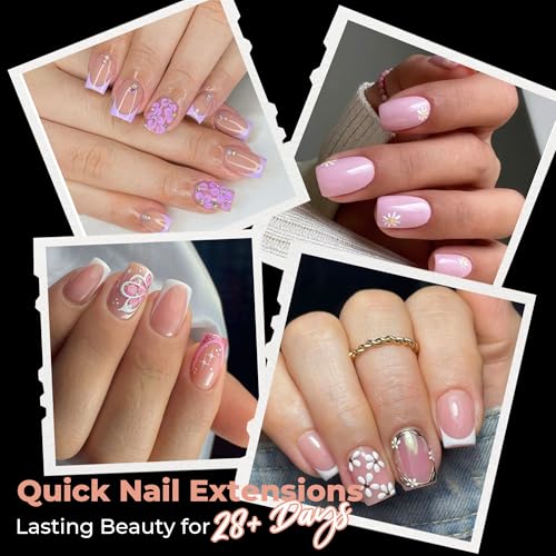Image of UNA GELLA Short Square Nail Tips, 312pcs Nail Tips Square Fake Nails
