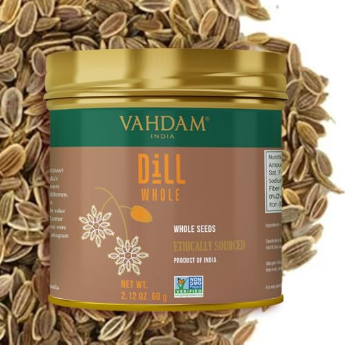 Image of VAHDAM, Dill Seed (2oz.60g) Gluten Free, Non-GMO, 100% Raw Dill Whole from India | Dill Seeds for Food & Drinks | Sealed Fresh at Source