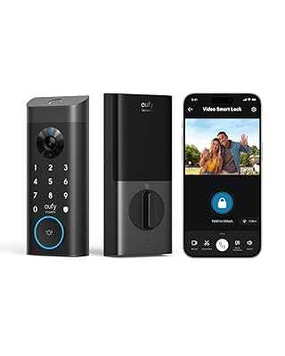 eufy Security Video Smart Lock E330, 3-in-1 Camera+Doorbell+Fingerprint Keyless Entry Door Lock, Smart Built-in Wi-Fi Deadbolt for Front Door, Auto Lock, App Remote Control, Easy Installation