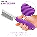 Poodle Pet Detangling Pet Comb with Long & Short Stainless Steel Teeth for Removing Matted Fur, Knots & Tangles – Detangler Tool Accessories for Safe & Gentle DIY Dog & Cat Grooming