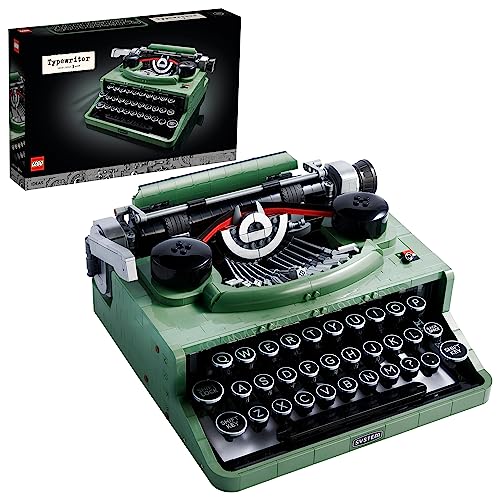LEGO Ideas Schreibmaschine Basteln für Erwachsene Retro-Modell zum Sammeln und Dekorieren kreative Hobbys einzigartige Geschenkidee 21327