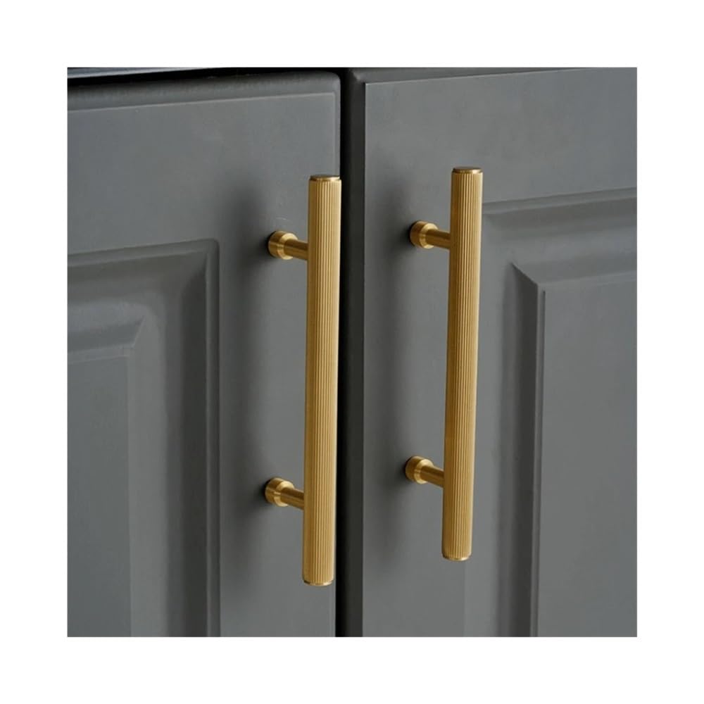 Maniglie for mobili in ottone massiccio a strisce moderne, maniglie dorate for armadi e cassetti, for di da cucina lusso Maniglia per porta dell'armadio(Brass-416mm)