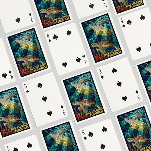 Baraja poker Big Island Hawaii tortuga marina mosaico miniatura 4