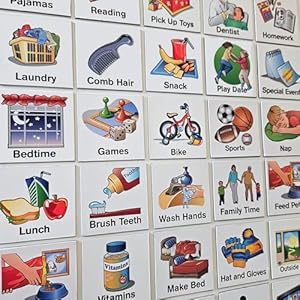 Kids Visual Schedule Magnets and He...
