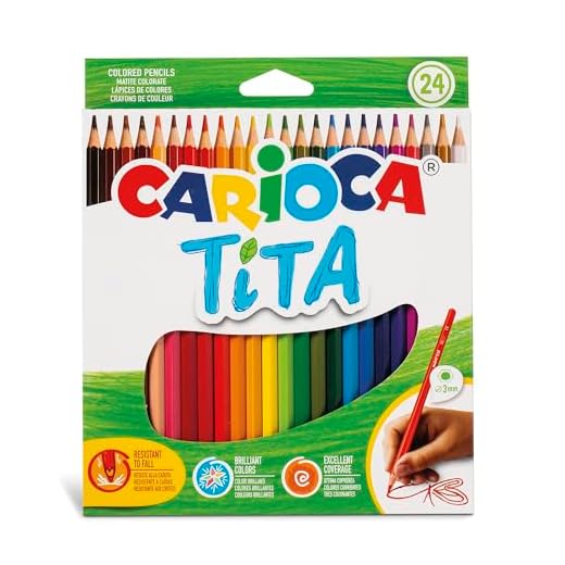 Kredki olówkowe Carioca Tita 24 kolory