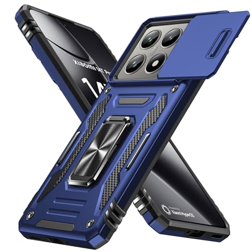 JSTNMEBO Xiaomi 14T Pro �p�P�[�X �����O�t�� �ϏՌ� �����Y�ی� TPU+PC ��d�\�� �o���p�[ �ԍڃz���_�[�Ή� 360°��] �X�^���h�@�\ �X�}�z�P�[�X �V���I�~14T Pro �p�P�[�X ��̌^ �g�уJ�o�[ �� J12-43