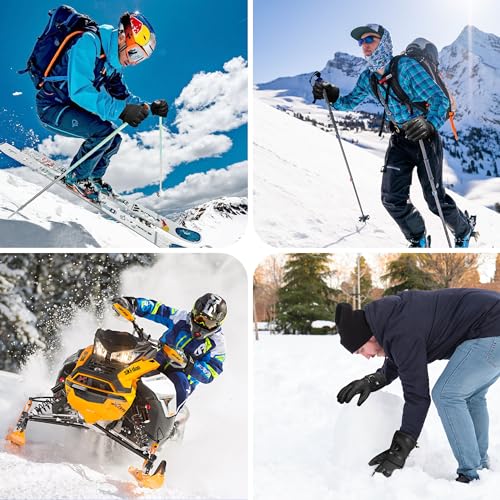 Bistfy Guantes Invierno Hombre, Cálidos 3M Thinsulate Guantes Termicos para Climas Fríos, Impermeables y Cortavientos Guantes Moto Hombre para Esquí, Snowboard, Motos de Nieve, Ciclismo - imagen 7