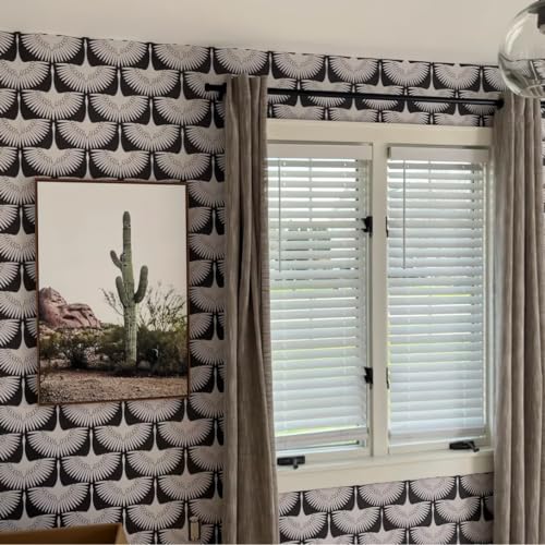 MOENMOAI Black and White Wallpaper Self-Adhesive Film Black Feather Removable Peel and Stick Wallpaper Bedroom Furniture Countertop Shelf Contact Paper 17.71"x78.7" by MOENMOAI - Used condition - Image 6