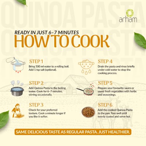 Image of Arham Organic Quinoa Millet Pasta 180g |Healthy No Maida Pasta | Non-GMO, No Preservatives, Chemical-Free | High Fiber & Protein | Easy & Quick to Cook