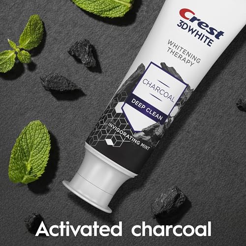 Crest 3D White Whitening Therapy Charcoal Toothpaste, Invigorating Mint, 4.6 oz (Pack of 3), Enamel Safe Fluoride Anticavity Toothpaste for Deep Clean and Stain Removal - image 5