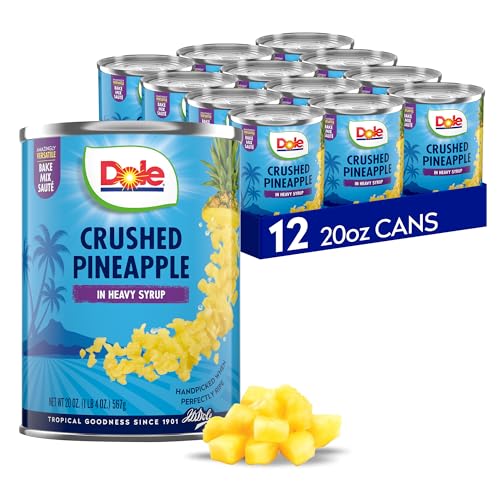 Dole Canned Fruit, Crushed Pineapple in Heavy Syrup, Gluten Free,