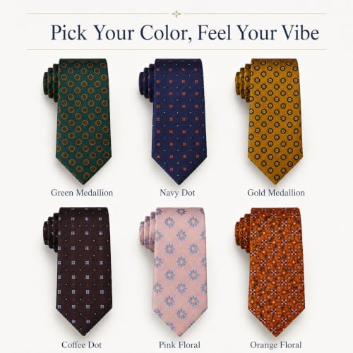 Image of WeiShang Neckties for Men, Classic Formal Tie
