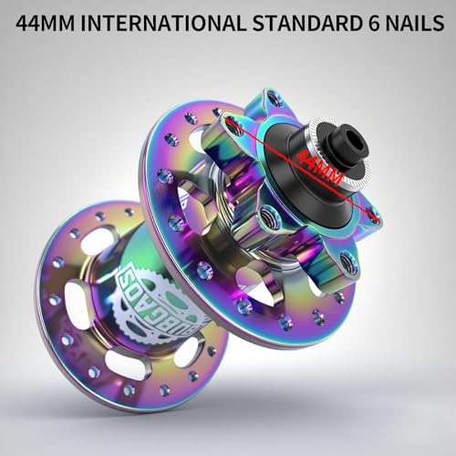 BUBGAOS Bicycle Hub Disc 32H Front&Rear Disc Brake Hub MTB Mountain Bike 6 Pawls 32 Hole Bike Hub Disc 7075 Aluminum Ultralight Bike Disc Brake Hub for 8/9/ 10/11/ 12/13 Speed Equip Quick Release - Thumbnail 3