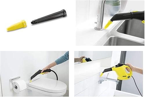 Miniatura 3 de Repuesto de punta de boquilla de vapor para limpiador de vapor Karcher, boquilla de alimentación de vapor de extensión (negro-rojo)