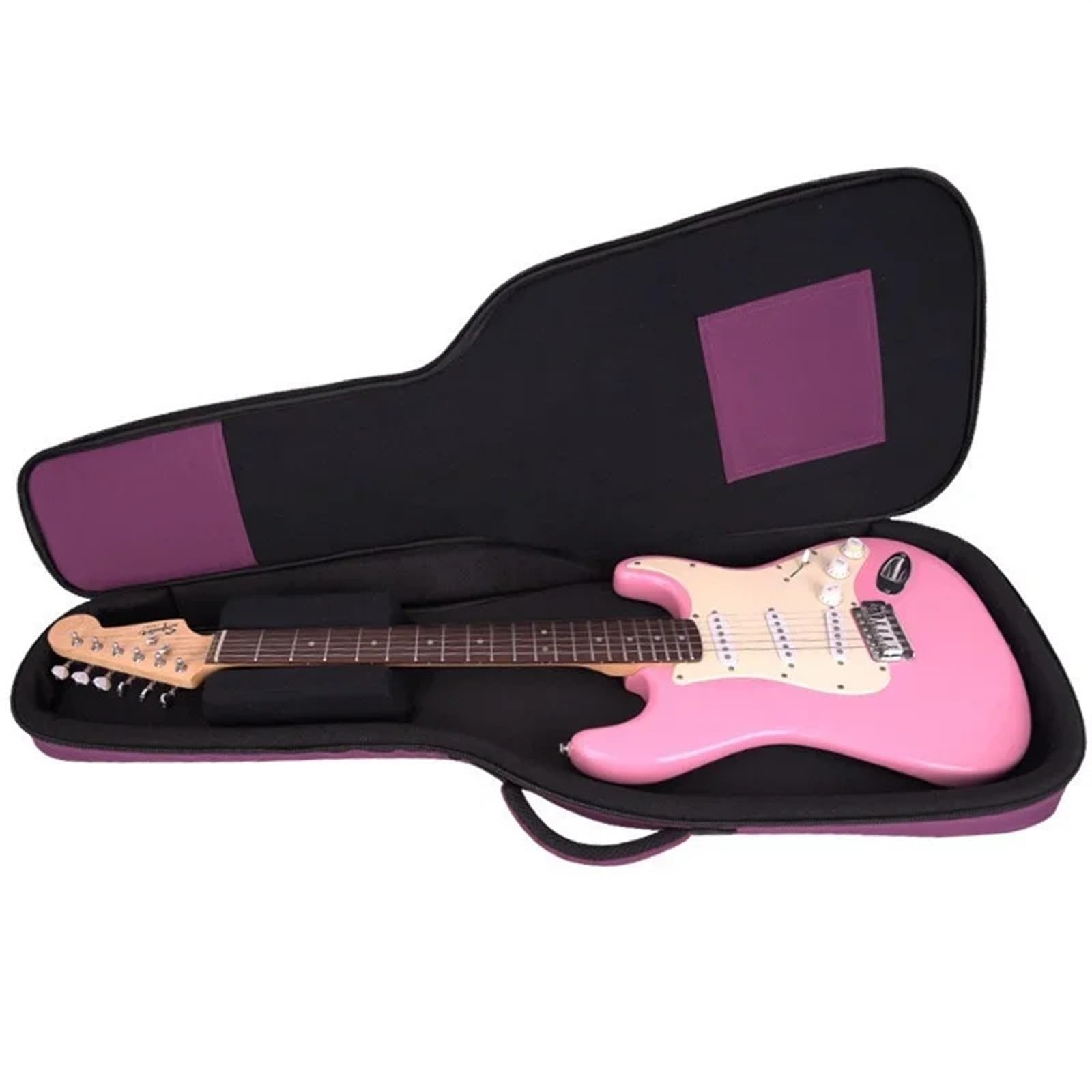 Funda para Guitarra Bolsa for Guitarra eléctrica, Impermeable, Oxford Bass Box, Mochila portátil, Acolchada de Tela, sólida(Yellow)