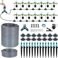 Bewässerungssystem, Automatisches Bewässerungsset, 20 M +10 M Bewässerungsrohre Gartenbewässerung Tröpfchenbewässerung Outdoor, Micro Drip Bewässerung für Topfpflanzen, Hochbeet Terrasse, Gewächshaus – Ansicht 1
