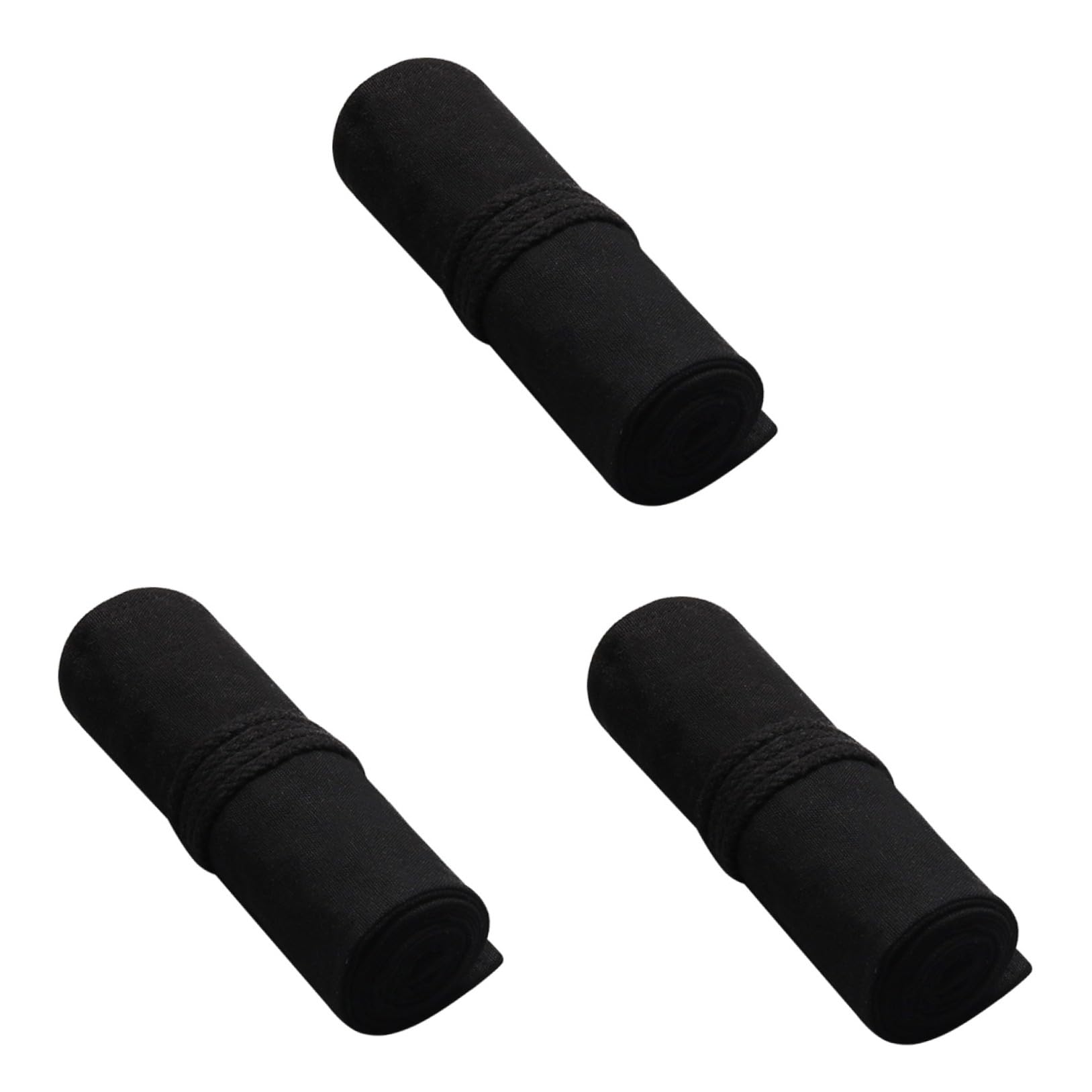 Ciieeo 3piezas Estuche De Lona para Lápices De Gran Capacidad Organizador Portátil De Ranuras para Artistas Bolsa De Almacenamiento Enrollable y Práctica para Dibujos y Negro