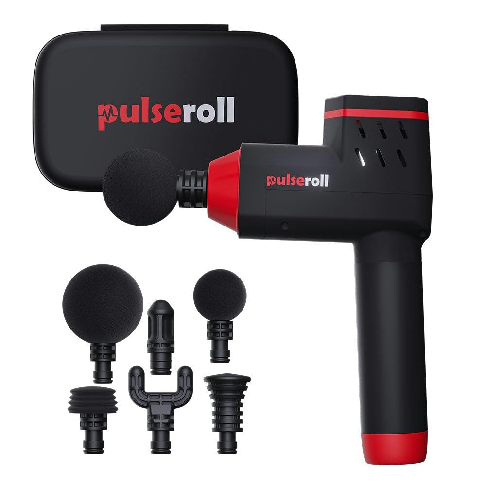 Rouleau De Massage Vibrant Pulseroll PRO Athlete – 5 Vitesses, Télécommande, 6h D'autonomie, Noir