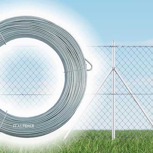 Italfence - Fil de fer galvanisé pour clôtures, 100 mètres (Différents diamètres disponibles)...