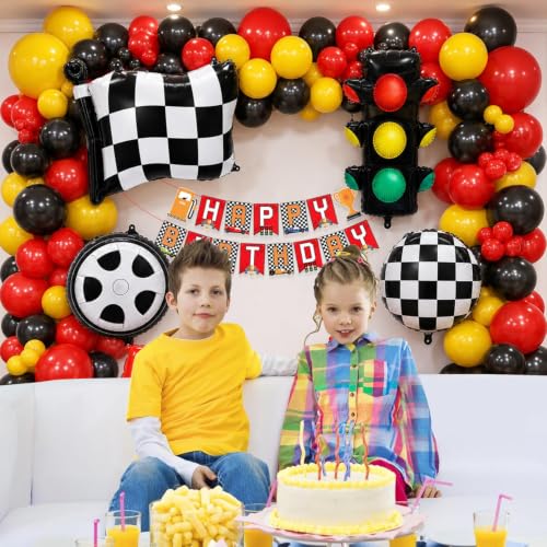 Image of Rozi Decoration Racing Car Birthday Parties Decoration Items (Pack of 69 Pcs)