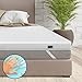 Beautissu Gel Infused Visco Foam Single Mattress Topper 100x200 cm - Cooling Mattress Protector for Boxspring Bed & Mattresses up to 30 cm Anti-Slip Matress Topper Breathable - BeauNuit GT
