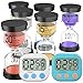 Produktbild EXTSUD Sanduhr 6 stücke Sanduhren 1 3 5 10 15 30 minuten mit 2 digitale magnetische Timer mit Stoppuhr Zeitmesser / Timer für Kinder Schule, Kita, Büro,Haus Deko Spiel Requisiten Weihnachtsgeschenk