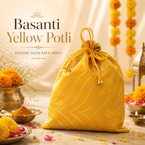 Image of Parul Garg Beauty Haldi Celebration Gift Pack | Festive Makeup Gift Set with Fire Lily Silk Matte Liquid Lipstick, Kajal, Utsav Bindi Patta with Basanti Yellow Potli for Women